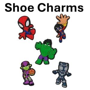 NIB 5 Spidey and His Amazing Friends Shoe Charms for Crocs
